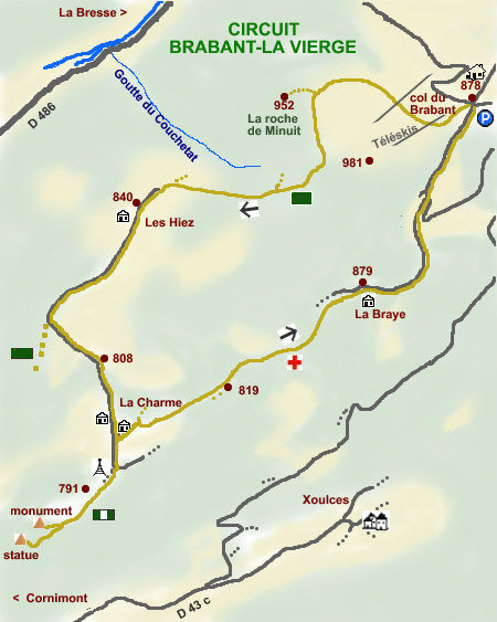 Circuit randonnée Vosges Ermitage Rochelotte