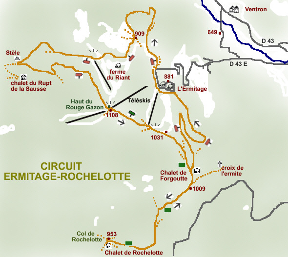 Circuit randonnée Vosges Ermitage Rochelotte